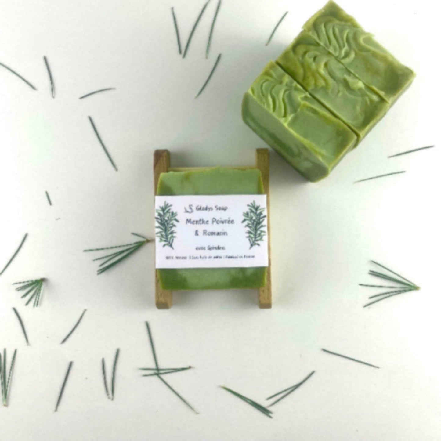 handmade natural sensitive skin soap all natural botanical Rosemary peppermint skincare beauty products
