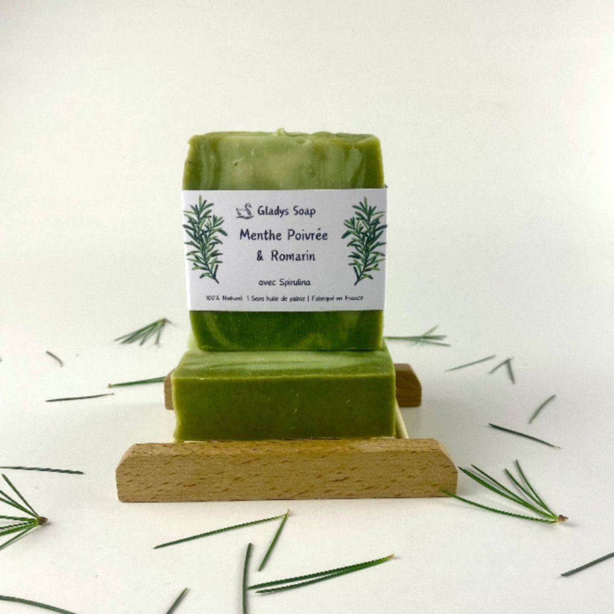 handmade_natural_sensitive_skin_soap_all_natural_vegan_Rosemary_cruelty_free_botanical_peppermint_skincare