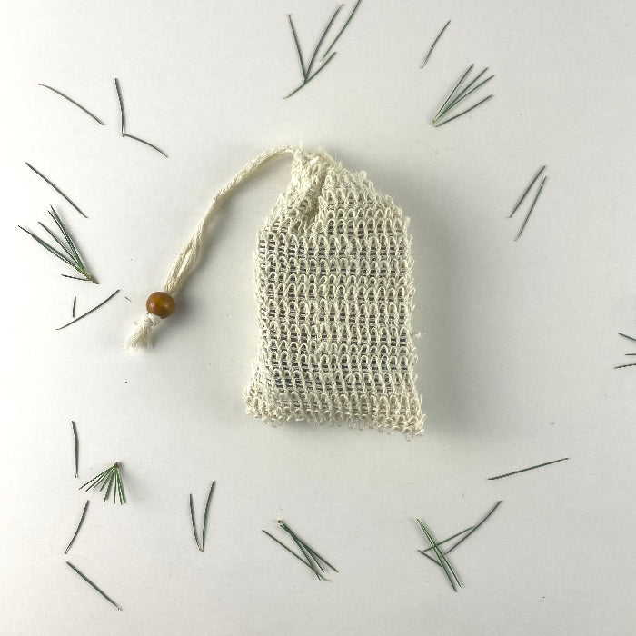 Zero dechets sac a savon exfoliant zero waste soap bag sisal