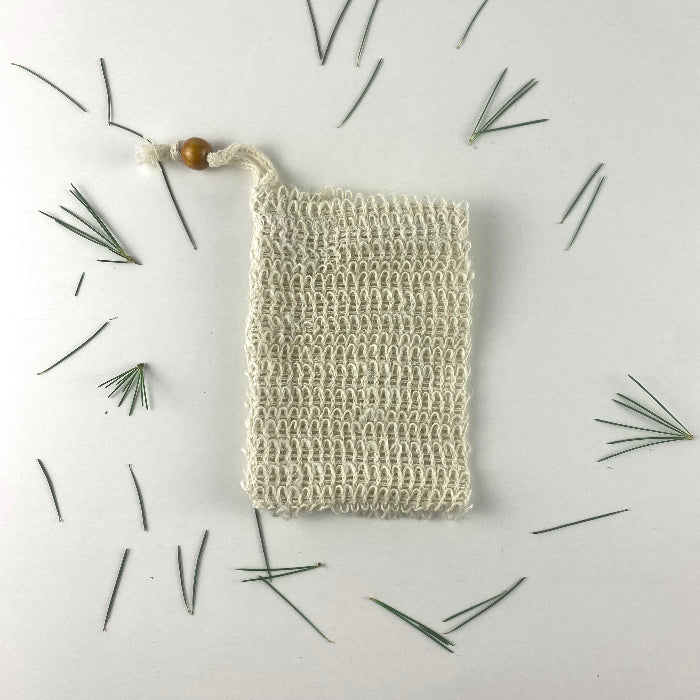 Zero dechets sac a savon exfoliant zero waste soap bag sisal